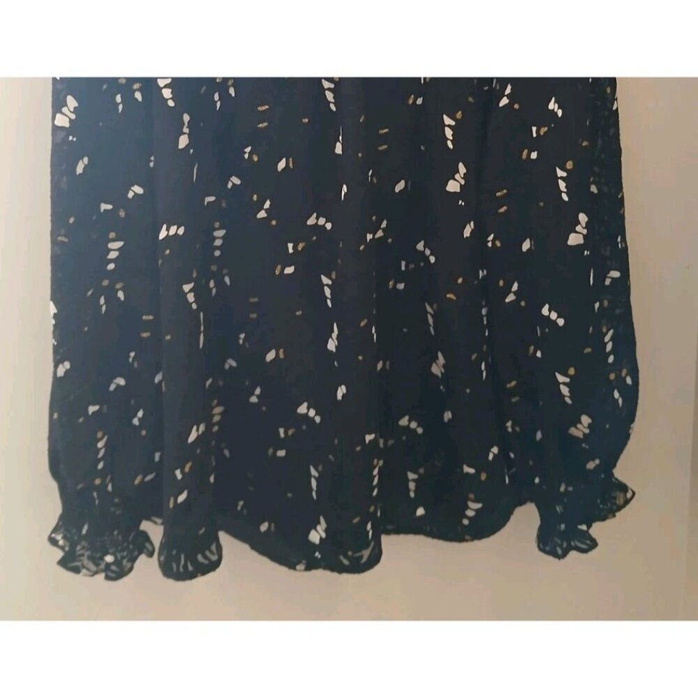 Talbots Plus Burnout Velvet Popover Top - Picture 11 of 13